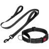 Adjustable Reflective Dog Collar and Leash Set for Small, Medium, and Large Dogs