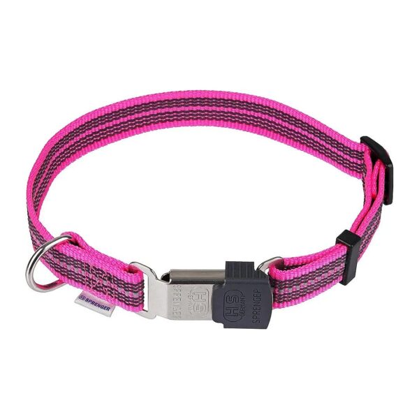 Adjustable Reflective Dog Collar with ClickLock Buckle for Medium Large Dogs