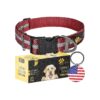 Adjustable Reflective Dog Collar with Safety Lock Buckle for Large Breed Canines