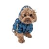 Adjustable Reflective Windproof Dog Coat with Removable Hood and Leash Holder