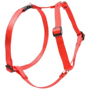 Adjustable Roman Dog Harness for Medium Dogs, 3/4W x 20-32" Girth, Red