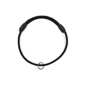 Adjustable Rope ID Collar for Medium Sized Dogs in a Distinctive Black Color