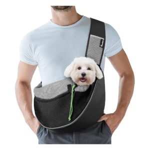 Adjustable Shoulder Strap Dog Papoose with Air Mesh Fabric for Comfortable Pet Travel