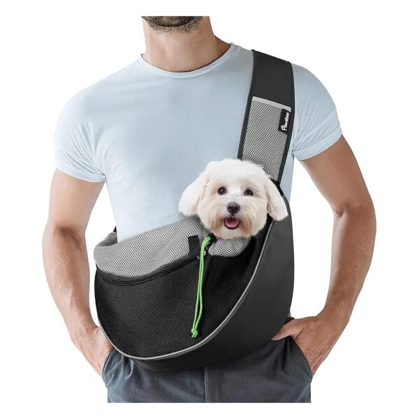 Adjustable Shoulder Strap Dog Papoose with Air Mesh Fabric for Comfortable Pet Travel