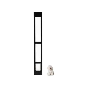 Adjustable Sliding Glass Door Dog Door with Magnetic Latch for Small Pets