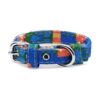 Adjustable Small Dog Collar with Canvas Material and Stainless Steel Hardware