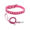 Adjustable Small Dog Collar with Snap Closure and Comfortable PU Material for XXS Pets