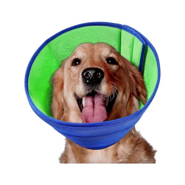 Adjustable Soft Cone Collar for Large Medium Small Dogs Wound or Surgical Area Protection