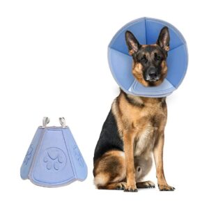 Adjustable Soft Dog Collar for Recovery After Surgery or Wounds, Enhances Wound Healing