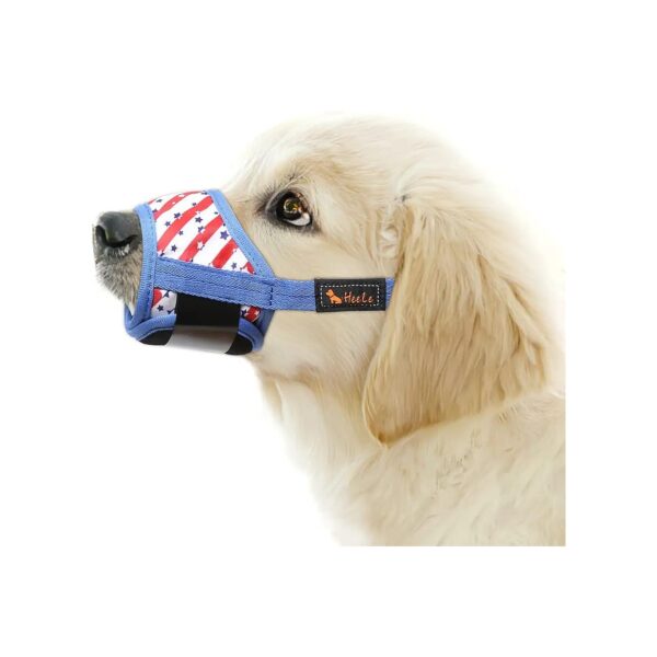 Adjustable Soft Nylon Muzzle for Large Breeds with Neoprene Padding and