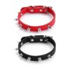 Adjustable Soft PU Leather Cat Dog Collar with Spikes for Small Puppy Kitten S Size