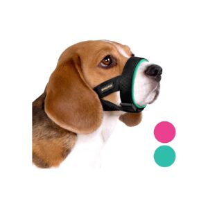 Adjustable Soft Padded Nylon Dog Muzzle for Small to Large Dogs with Breathing Allowance