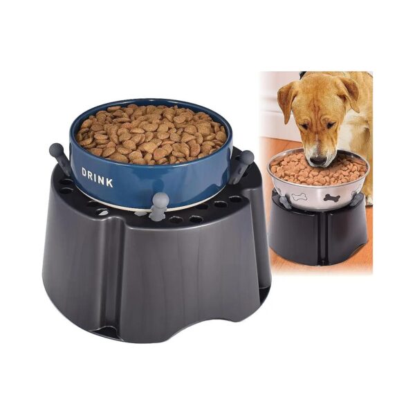 Adjustable, Stackable, and Washable Dog Bowl Stand for Increased Feeding Comfort