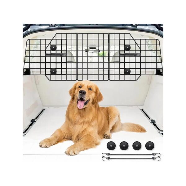 Adjustable Steel Dog Car Barrier for Large Pet Barriers in Cargo Areas 6" to 6