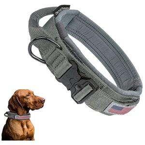 Adjustable Tactical Dog Collar for Small Medium and Large Dogs with Metal Buckle