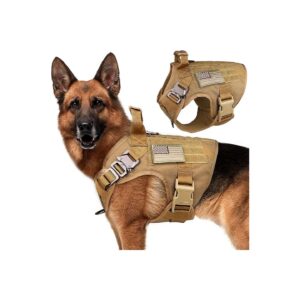 Adjustable Tactical Dog Harness Vest with 4 Straps for a Snug Fit and Maximum Mobility