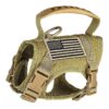 Adjustable Tactical Dog Harness with Soft Padded Vest and Carry Handle for Comfort