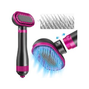 Adjustable Temperature Pet Grooming Dryer with Brush for Easy Hair Removal