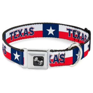 Adjustable Texas Flag Innertube Dachshund Collar with Authentic Seatbelt Buckle