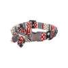 Adjustable US Flag Dog Collar with Cute Flower Decoration for X-Small Puppies