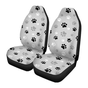 Adjustable Universal Fit Car Seat Covers for Front Seats of Vehicle with Dog