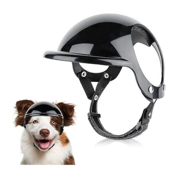 Adjustable Velcro Closure Pet Helmet for Safe and Secure Riding on Motorcycles and Bikes