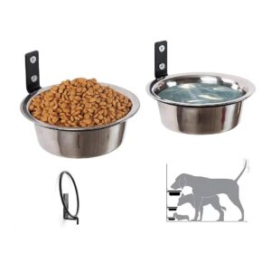 Adjustable Wall Mounted Elevated Dog Feed Bowls for Medium Large Dogs