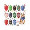 Adjustable Washable Soft Polyester Fabric Christmas Dog Bandanas with Party Decorations