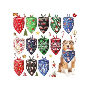 Adjustable Washable Soft Polyester Fabric Christmas Dog Bandanas with Party Decorations