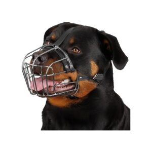 Adjustable Wire Basket Muzzle for Large Rottweiler American Bulldog and Mastino Breeds