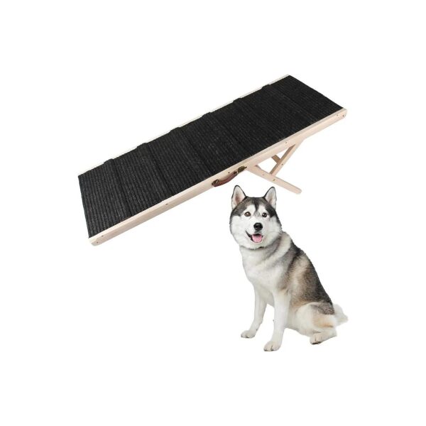 Adjustable Wooden Pet Ramp for All Dogs and Cats 51 Long Ramps