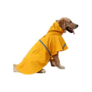 Adjustable and Durable Medium to Large Dog Raincoat for Wet Weather