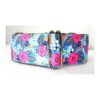 Adjustable and Fully Lined Blue Tropical Flowers Martingale Dog Collar for Big Breeds