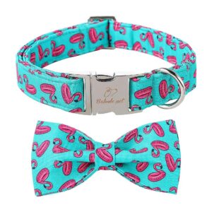 Adjustable and Removable Green Bow Tie Dog Collar for Small Medium Large Dogs