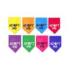 Adopt Me Dog Bandanas 8 Pack for Large Dogs in Various Colors