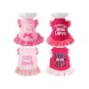 Adorable 4-Piece Dog Clothes for Small Puppies and Cats (Pink Angel)