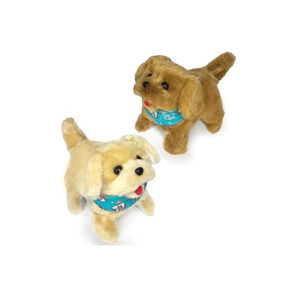 Adorable Battery Operated Plush Puppies that Somersault, Walk, Sit and Bark for Kids