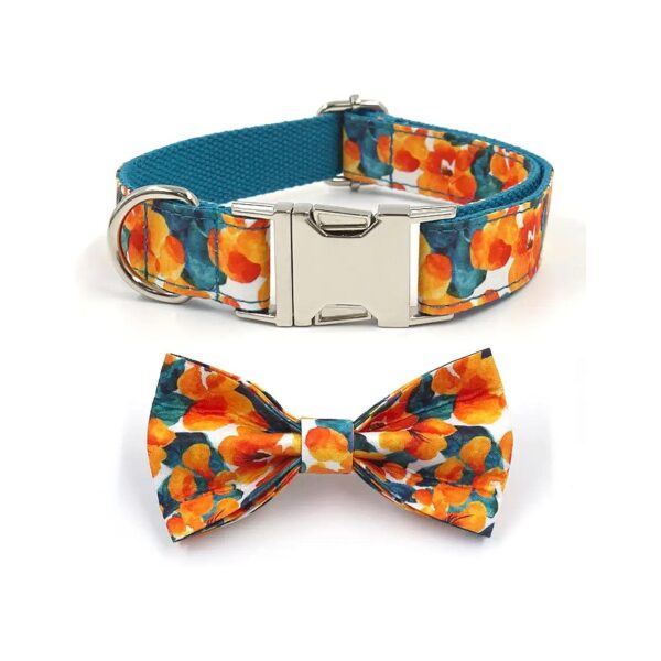 Adorable Dog Collars with Soft Bowtie and Easy-On Terminal for Small Medium Large Dogs