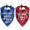 Adorable Dog Engagement and Wedding Bandanas for Medium to Large Breed Dogs