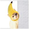 Adorable Pet Headwear Banana Hat for Cats Kitten Puppy Small Dogs Soft Plush Costume