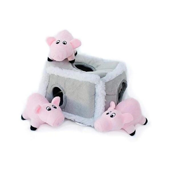 Adorable Pigs and Squeakers Interactive Puzzle for Small to Medium Dogs