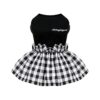 Adorable Plaid Dog Dress for Small Dogs Girl with Comfortable Fit