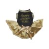 Adorable Puppy Dog Dress for New Year Parties Medium Size Black/Gold