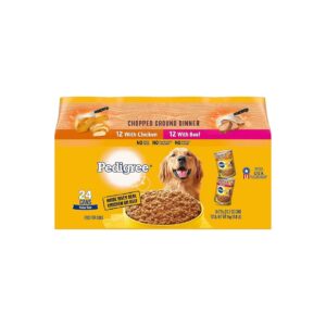 Adult Dog Food Variety Pack with Soft Wet Ground Meals, Chicken and Beef Flavors