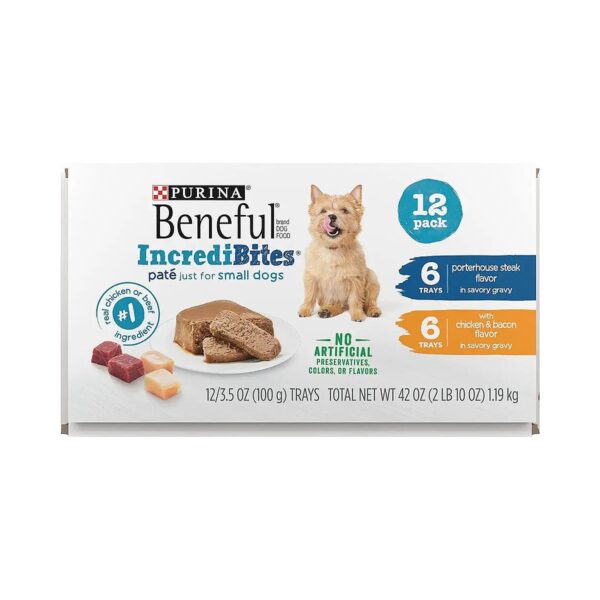 Adult Dog Food with Chicken, Natural Bacon, and Porterhouse Steak Flavor Variety Pack