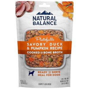 Adult Dog Food with Savory Duck and Pumpkin in Bone Broth 9 Ounce Pouches