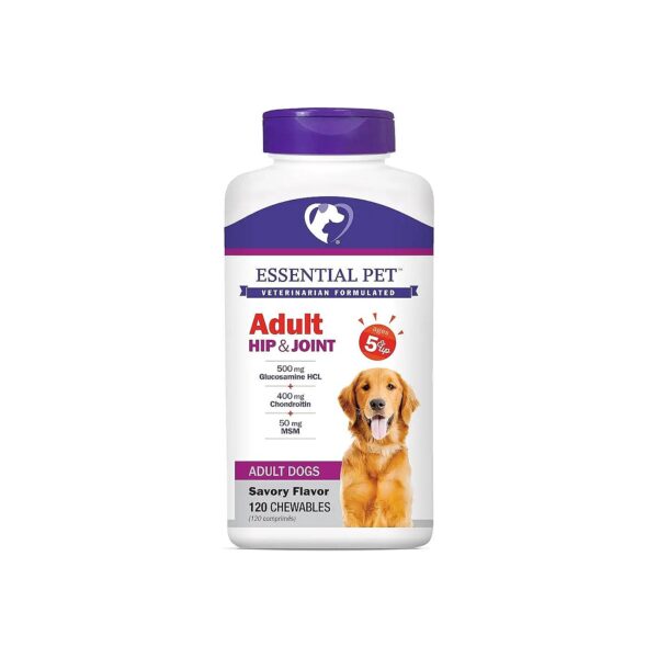 Adult Dog Hip and Joint Relief with Glucosamine and Chondroitin Chewable Tablets