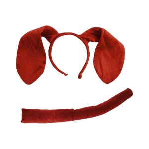 Adult Floppy Dog Ears Headband and Bendable Tail Set Costume Accessory Kit