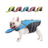 Adult French Bulldog Life Jacket with Neck Float and Durable Rescue Handle for Safety