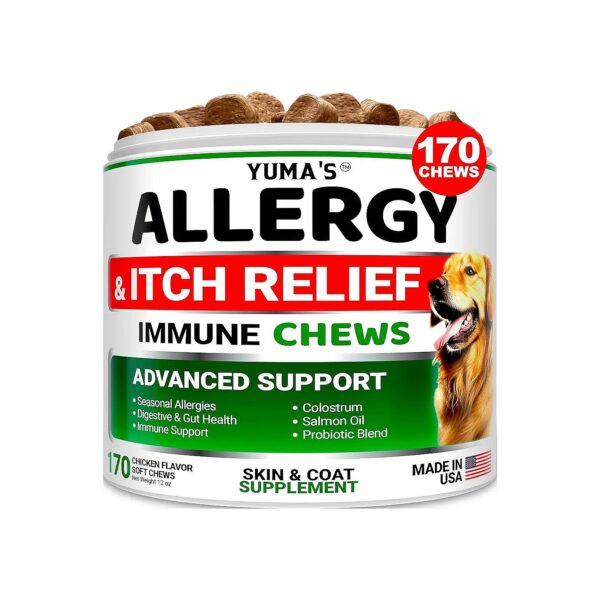 Advanced Dog Allergy Relief Chews for Itchy Skin and Coat Issues